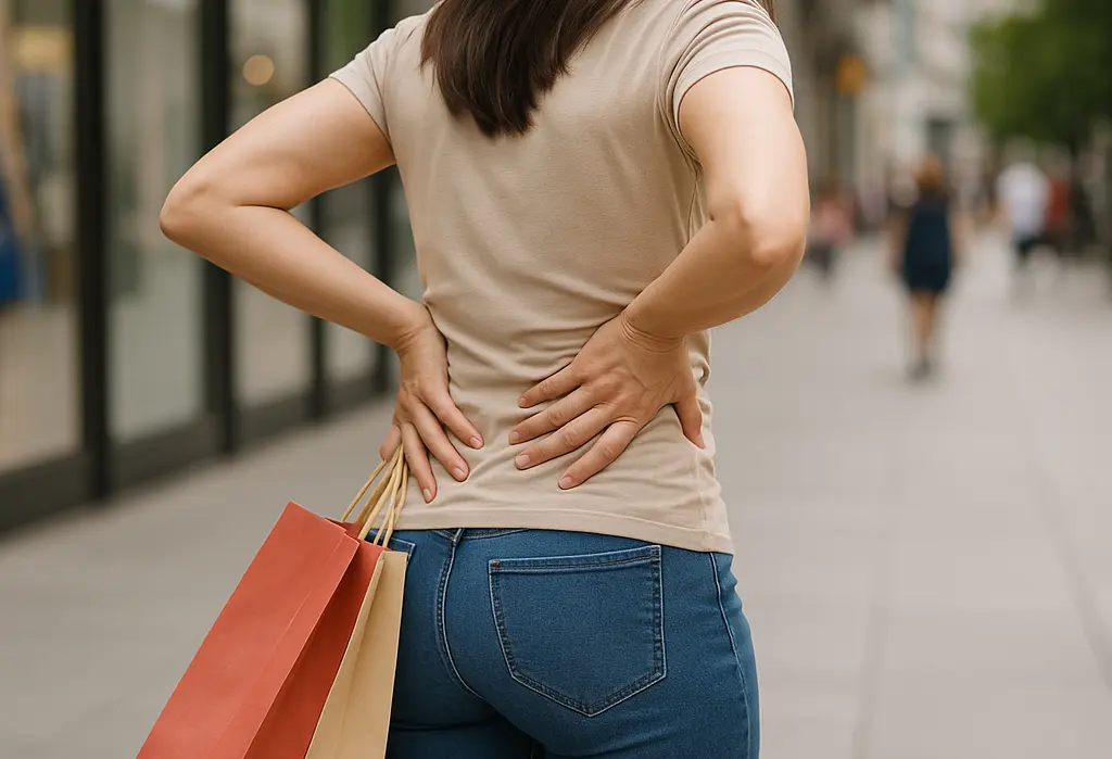 走久腰痠,久站腰痠,腰痠,屁股痠